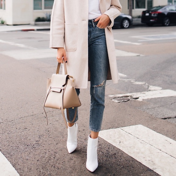 a new day Shoes - A New Day Flo Kitten heeled White Booties NWOB